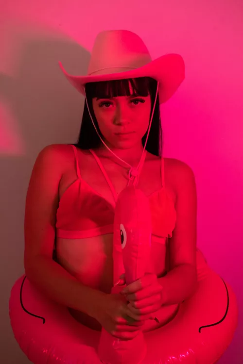 Cowgirl: I not only ride horses, but I also ride flamingos 😅