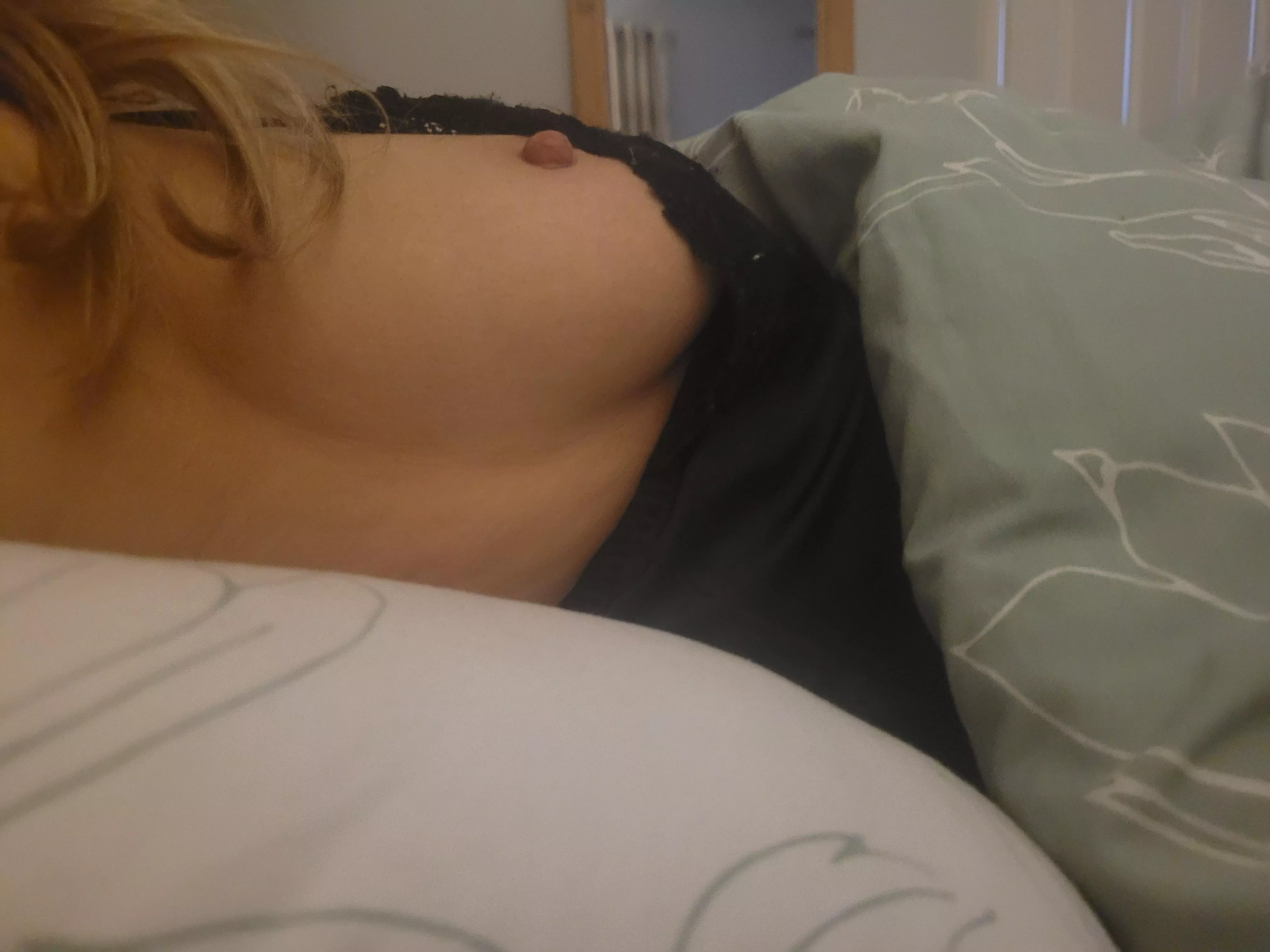 He caught me mid-stretch