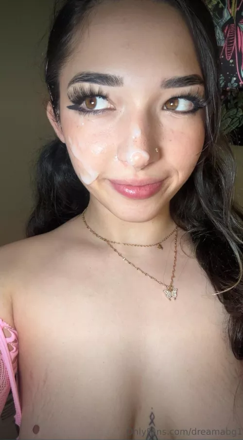 i look prettier with cum on my face 