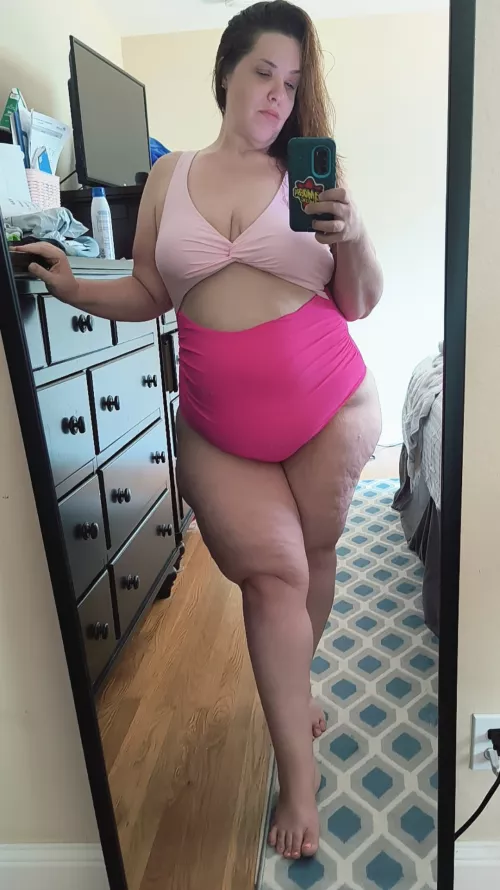 Not sure how I feel about this swimsuit. Love the color though! 
