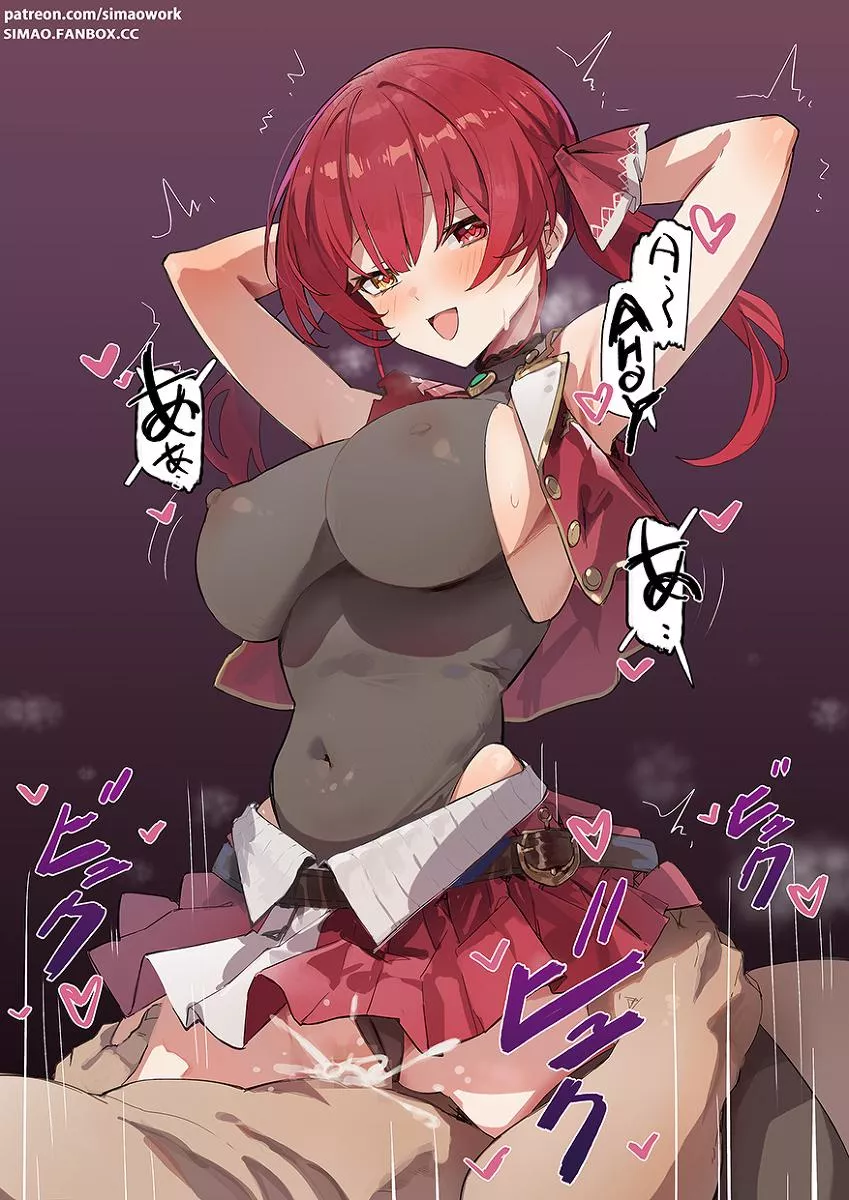 Riding until creampie