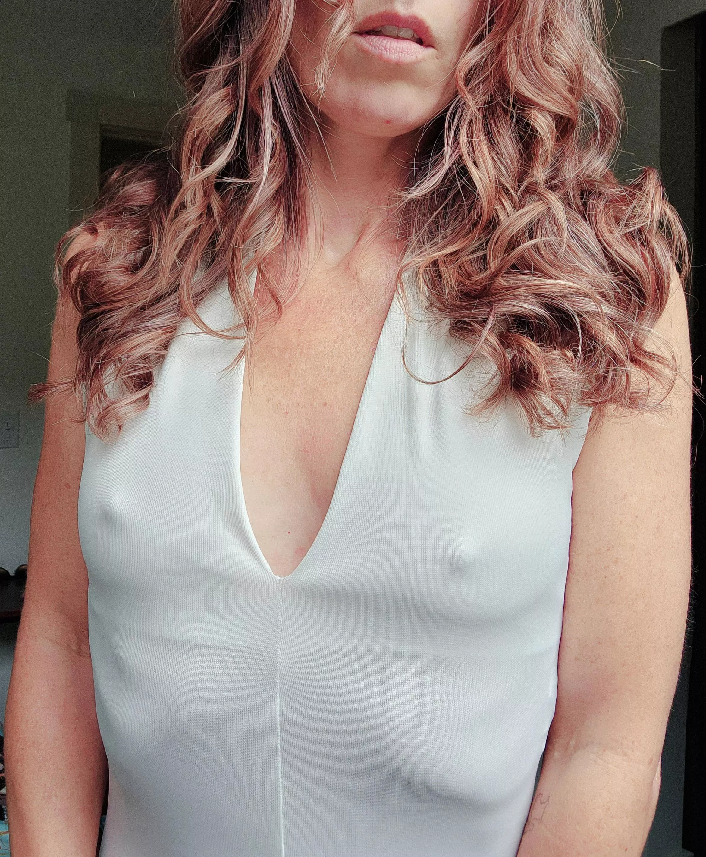 The built in shelf bra on this top can't hold anything back! 