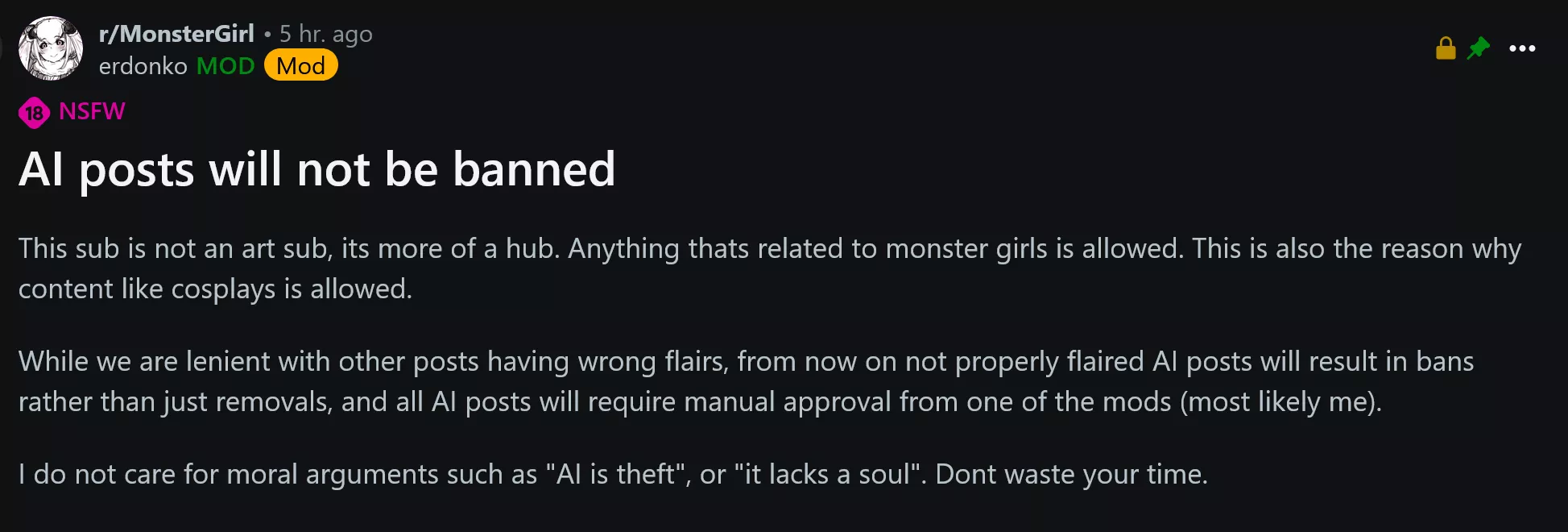 The coward locked comments, so let him know what you think here.