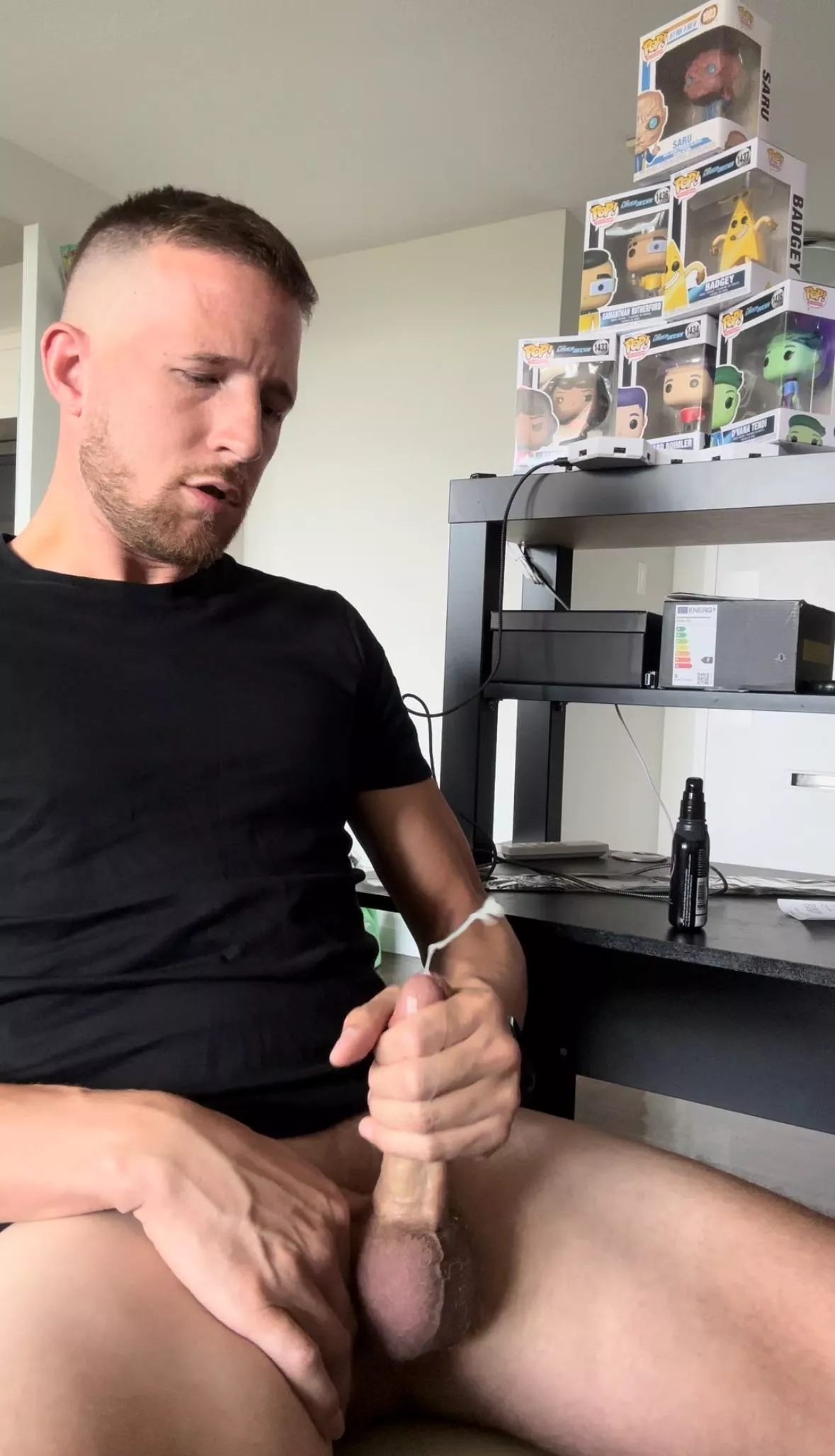 Another irresistible urge to paint the floor.  Someone needs to help me clean this up. Stat… 