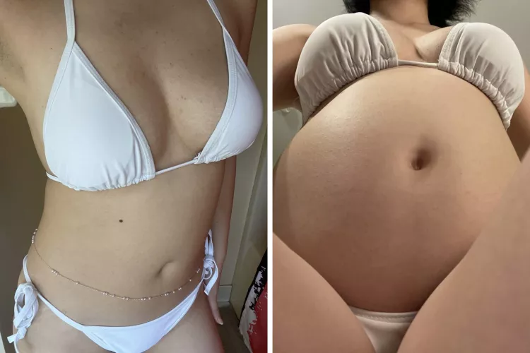 asian girl enjoyed every OVERSTUFFED bite 🍕🍕