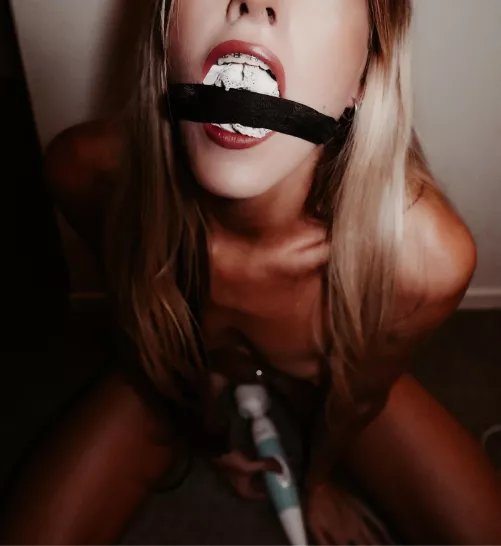 [F] I never knew how much space a single pair of panties could take up until I had them stuffed in my mouth