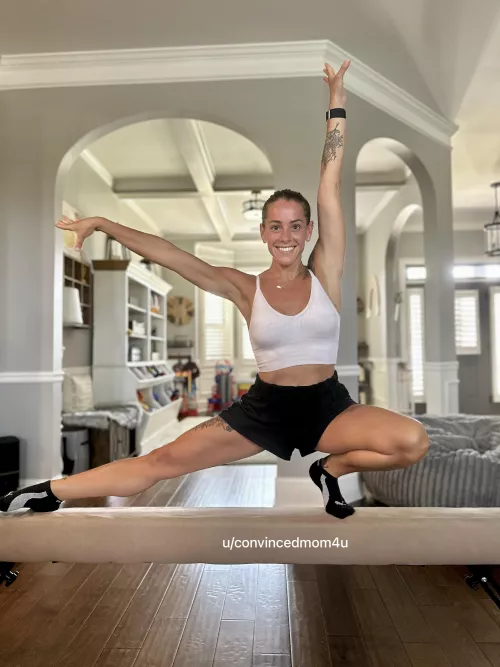 Former gymnast. Now gym mom. Score me 