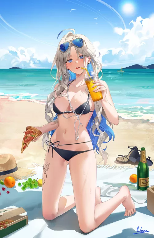 Pizza by the Shore [Artist's Original]