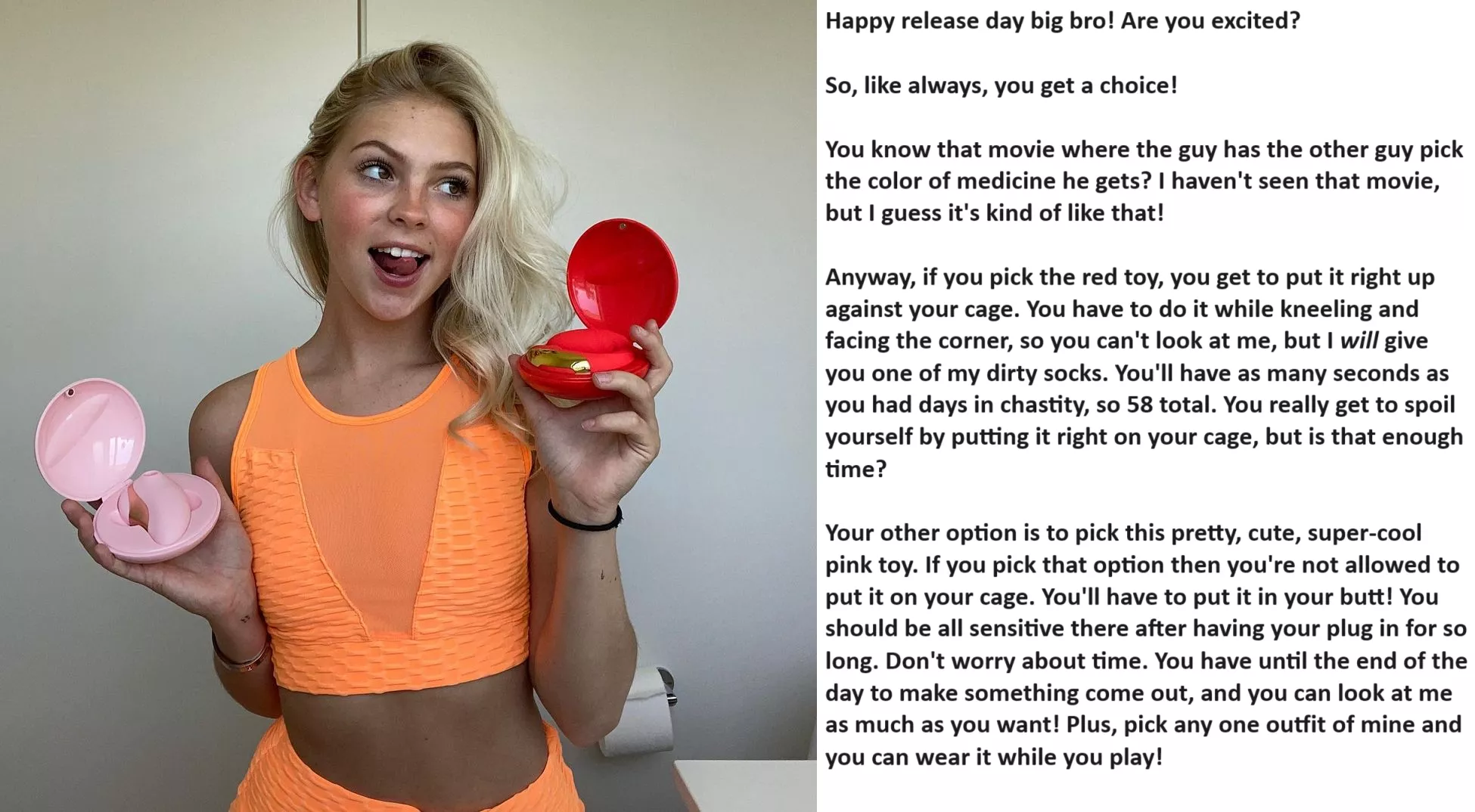 sweet sister gives you options