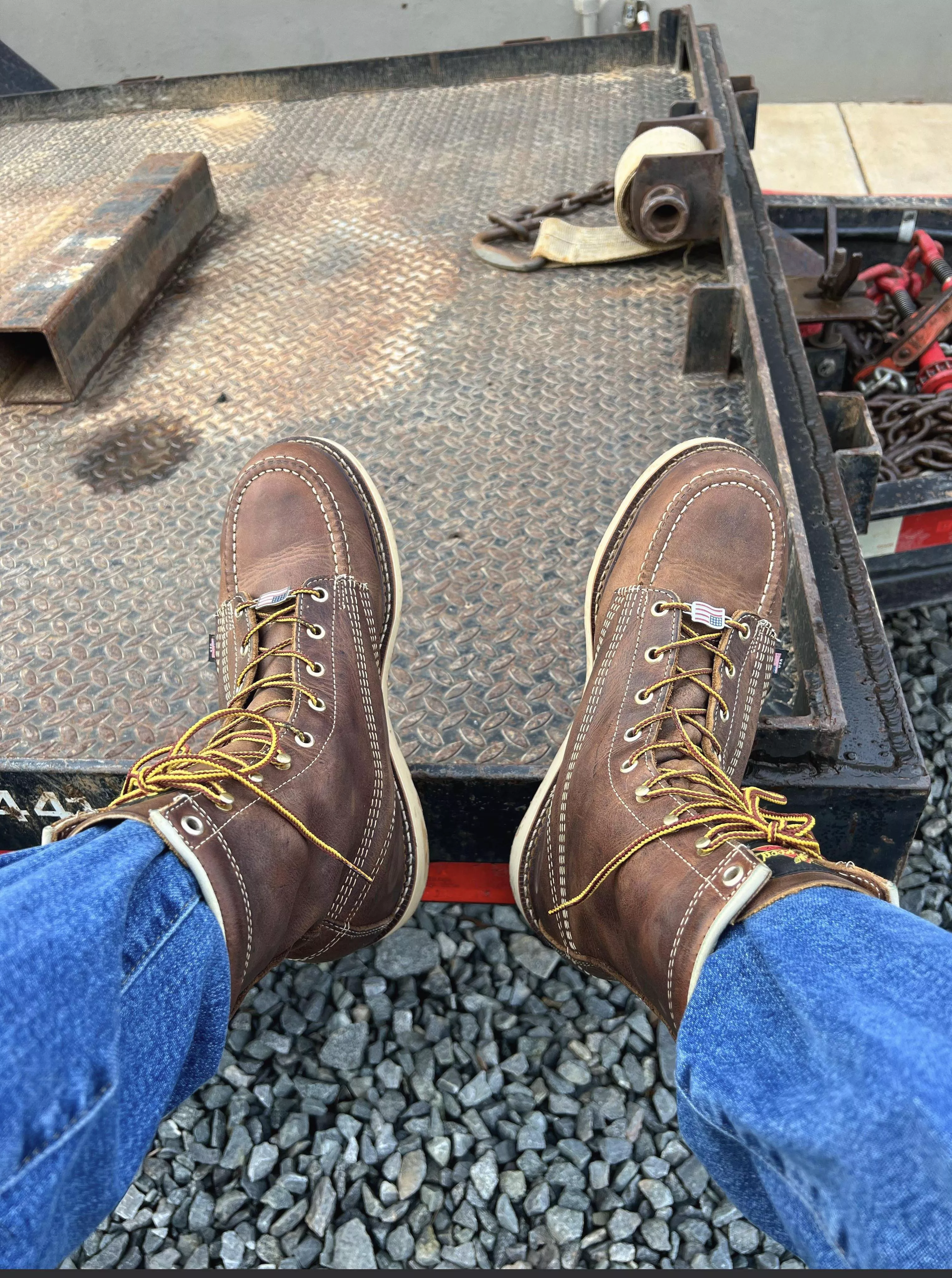 Working hard in my Thorogood Moc Toes; What boots is everyone else working in?