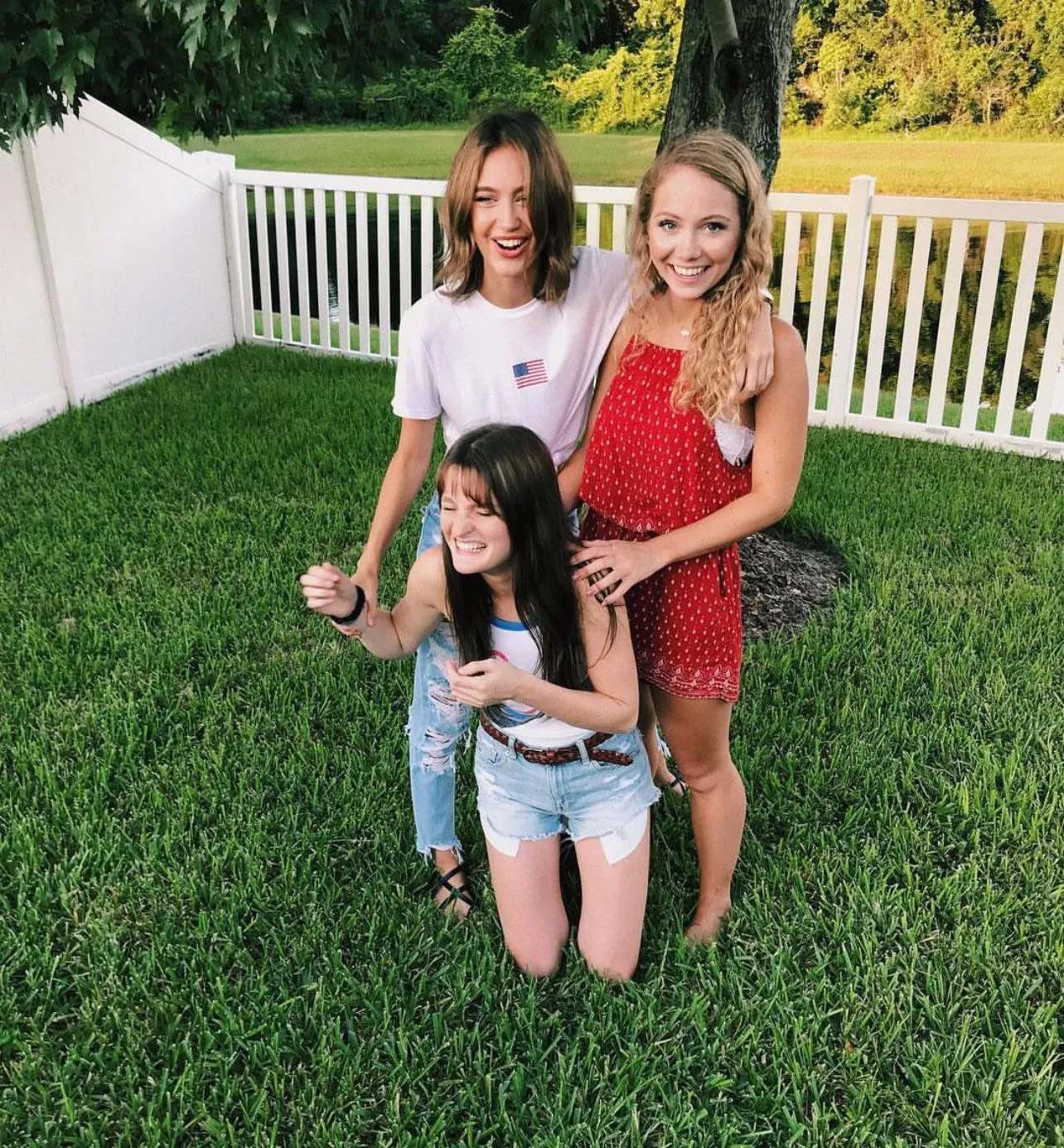 Backyard (1-2 standing, 3 kneeling)