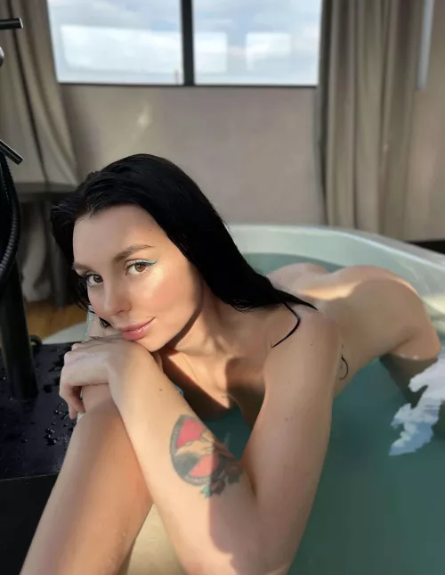 Bent over in the bath. My tight asshole is ready