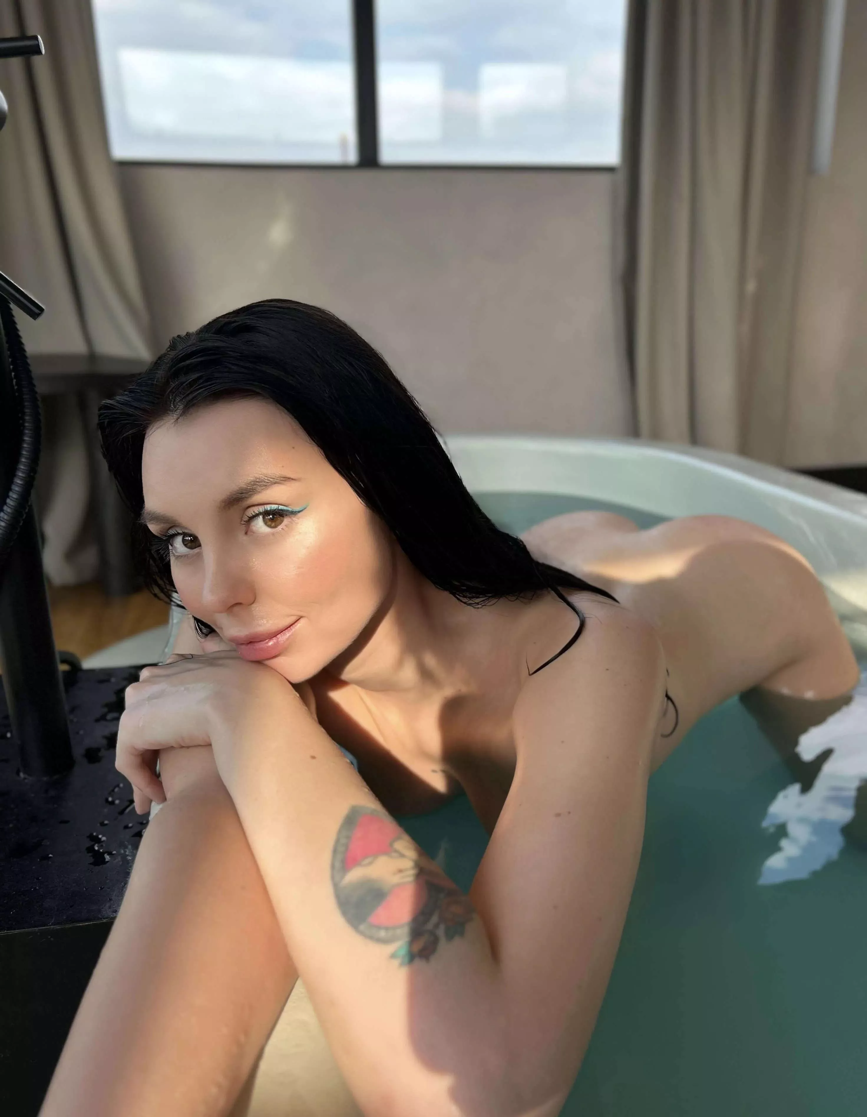 Bent over in the bath. My tight asshole is ready