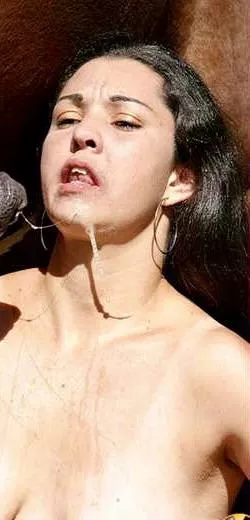 Cum dribbling from mouth 