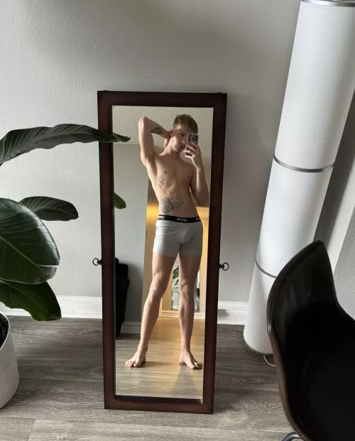 Delicious boy in the mirror