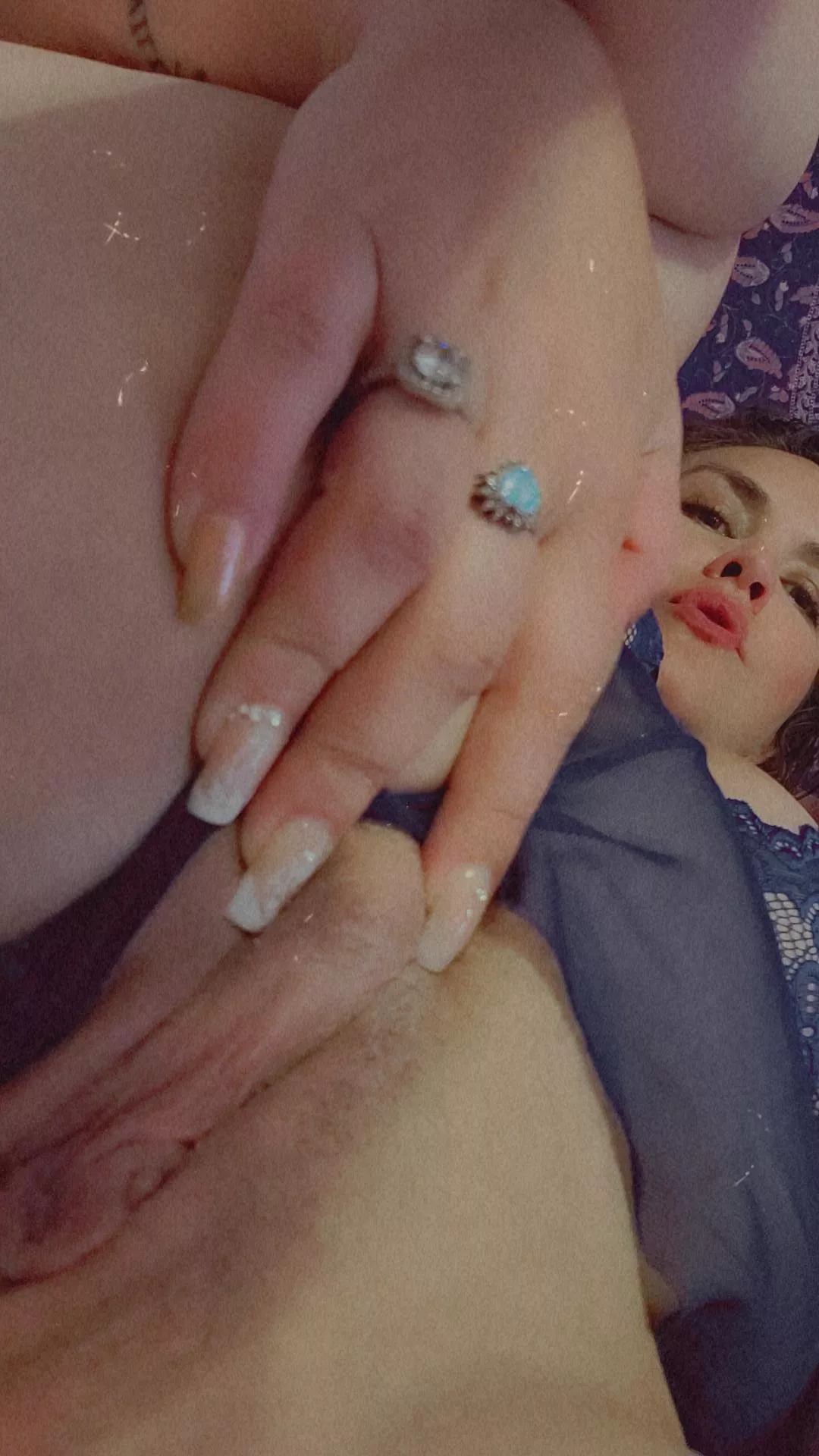 Fucking your husband in your lingerie in your bed 😈💕 while you watch & play with your clit 😜