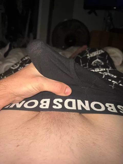 It’s so hard that the tip is bludging through