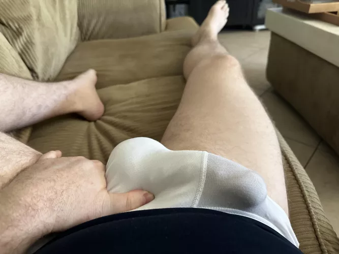 lounging in my ball huggers