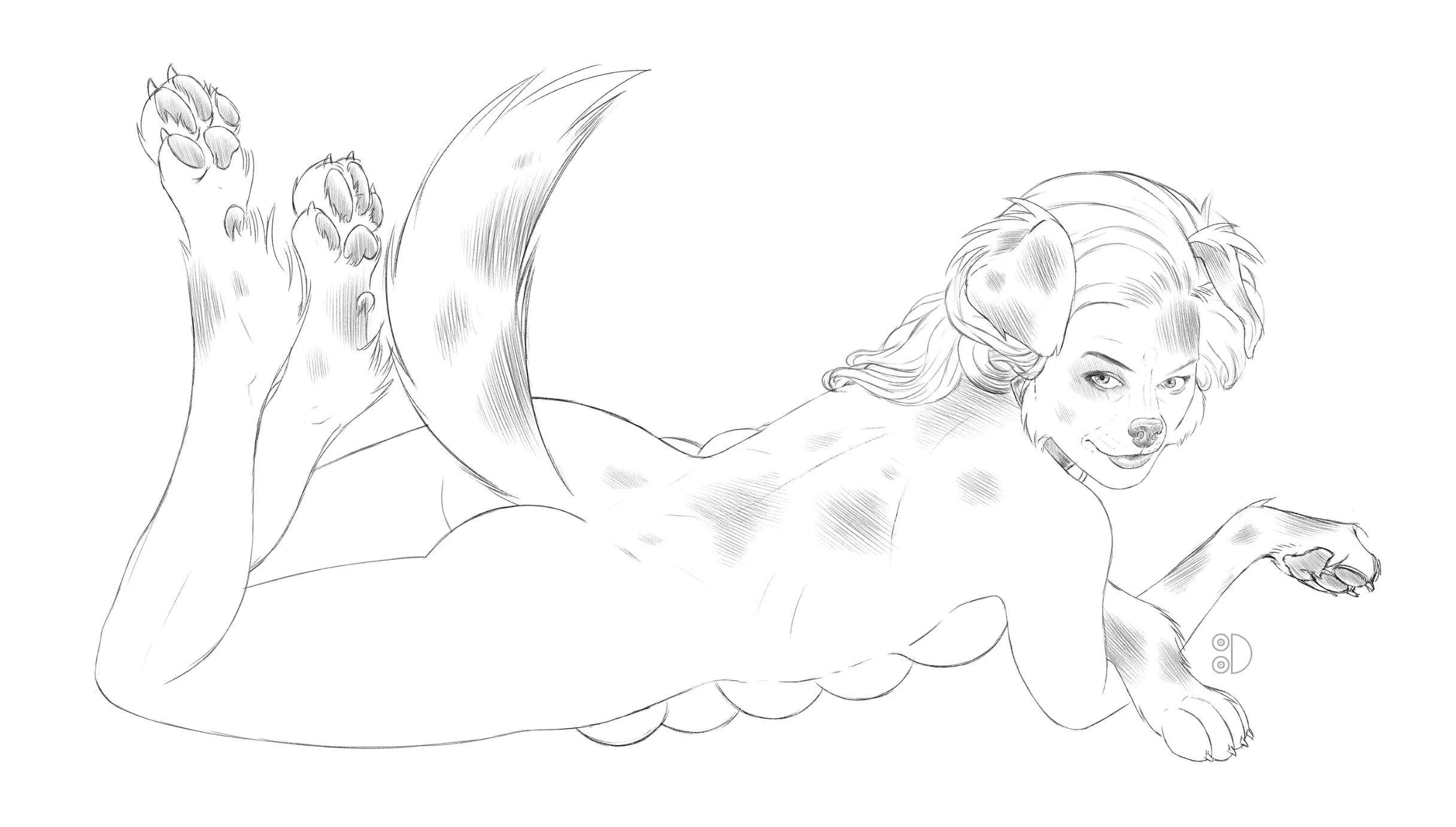 Margot Robbie Aussie Shepherd bitch TF (by Tittydispenser)