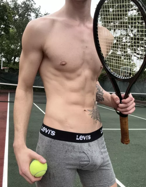 Tennis makes hard my penis