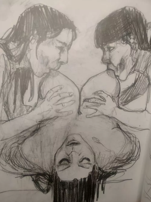 the unique beauty of sucking breasts in pairs