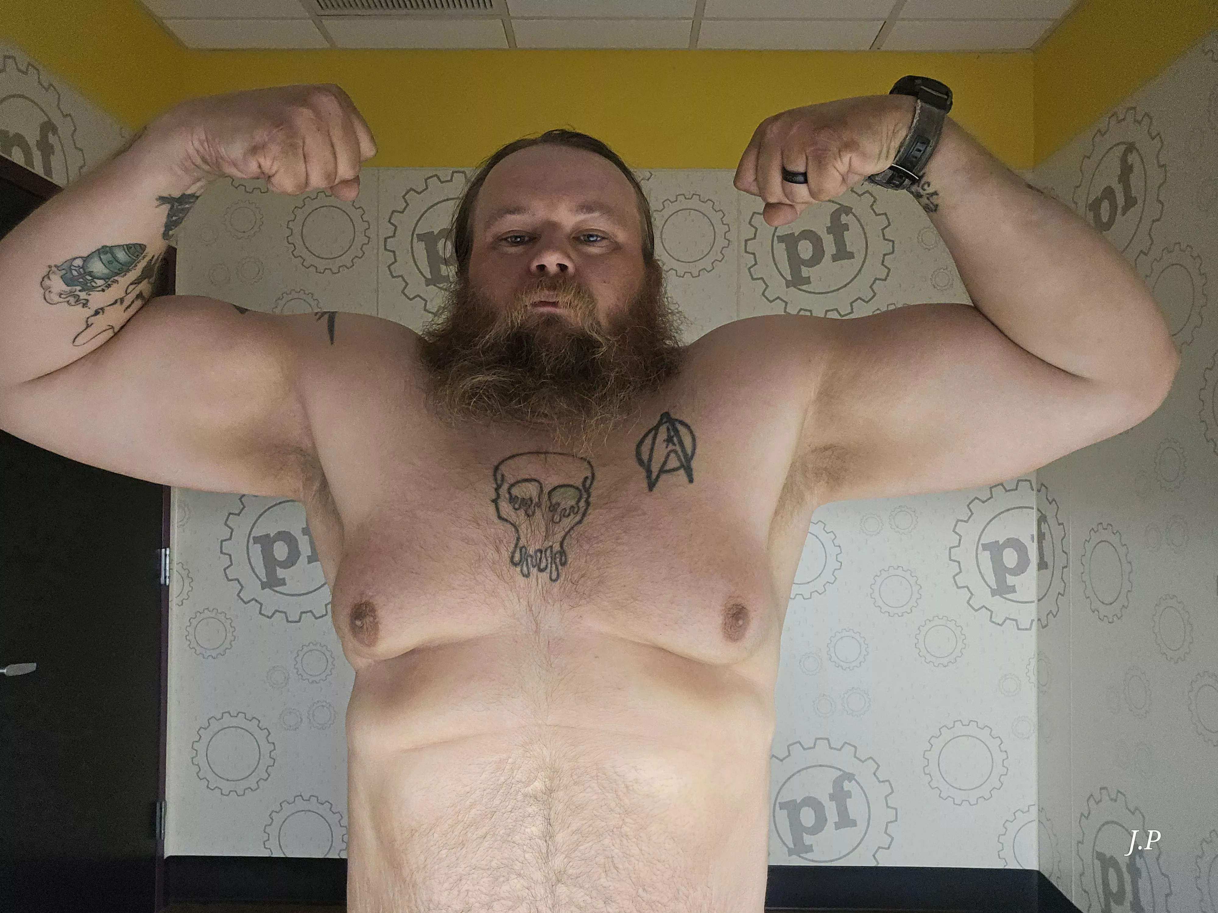 Hot and sweaty at the gym