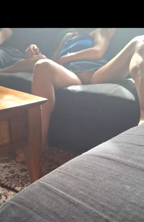 I really enjoy how my wife flashes me while she warms up her lover. She showing me something I can't have and something that her lover is going to get a lot of. 