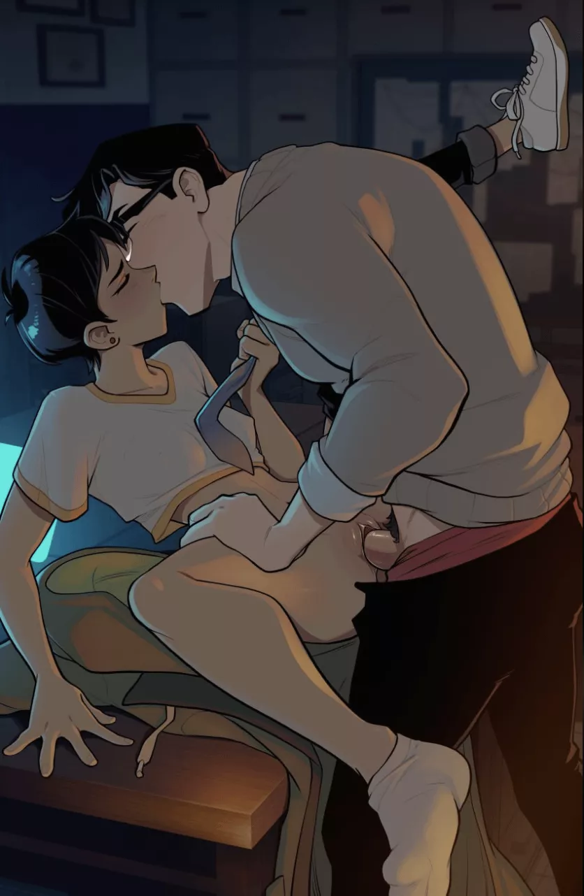 Lois Lane and Clark Kent having passionate sex on the office table (zet13) [DC Superman]