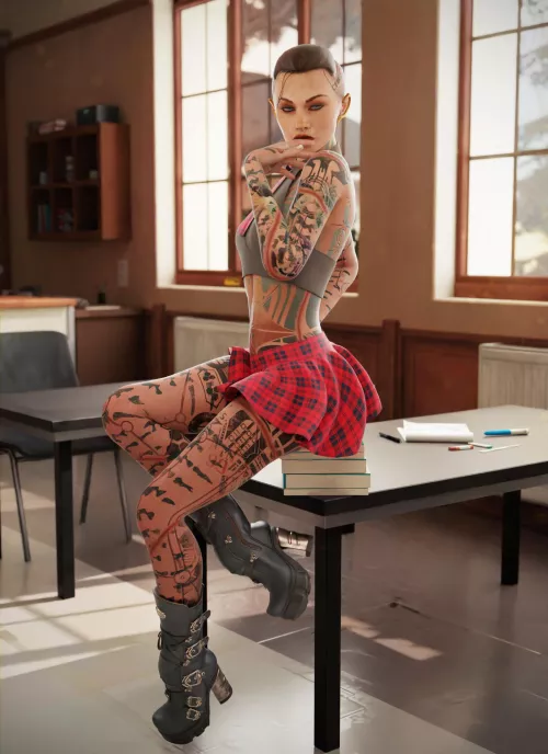 Schoolgirl Jack staying after class (robdecado)