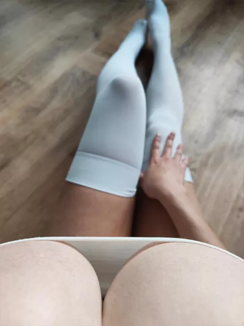 White stockings and tank top 
