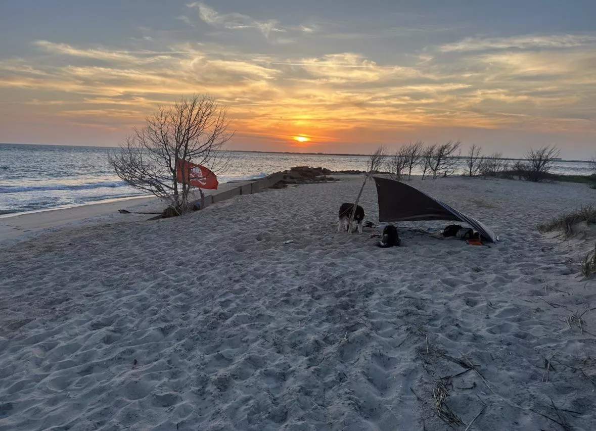 Camping on Shackelford Bank NC