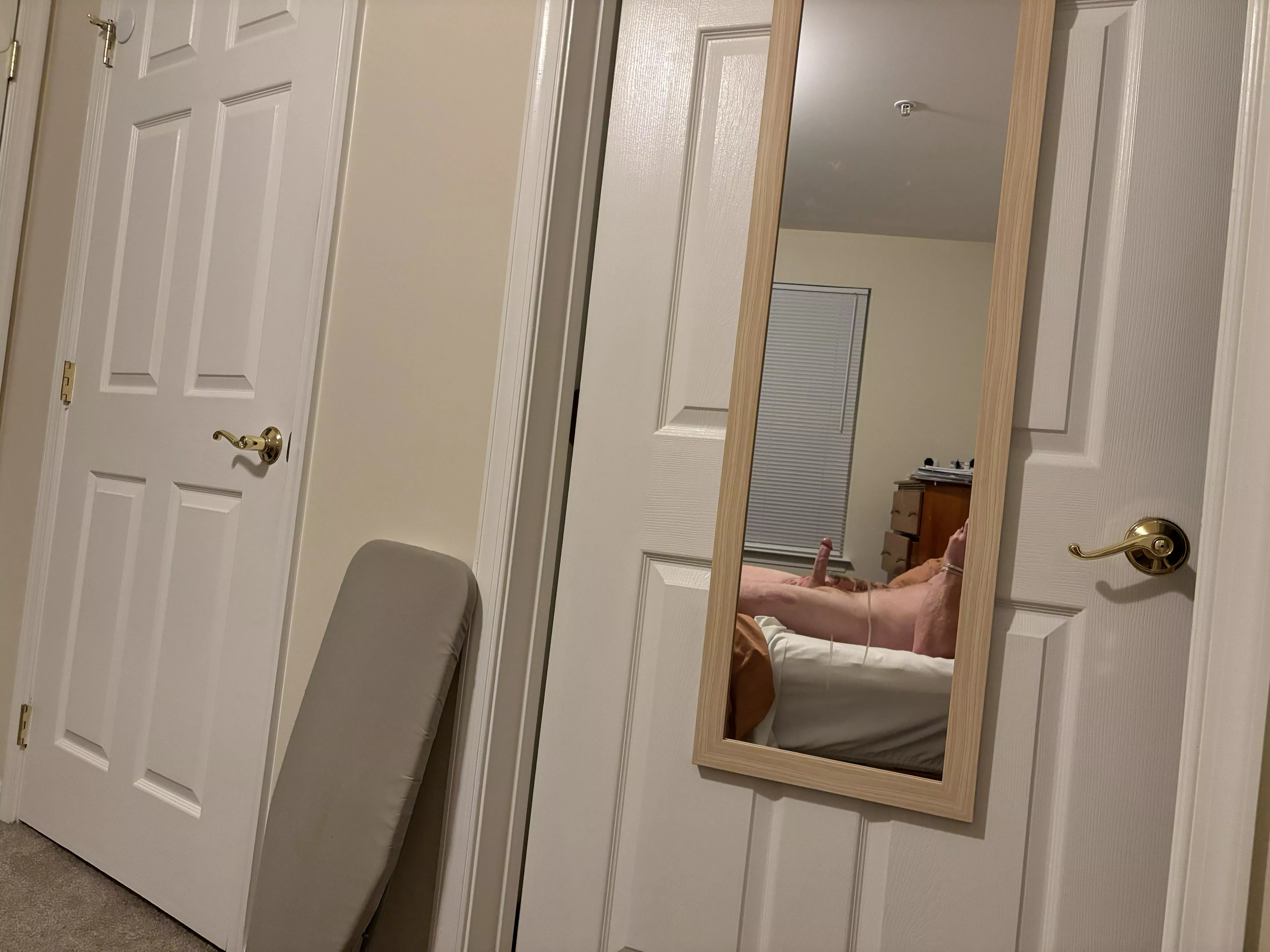 Far away mirror shot