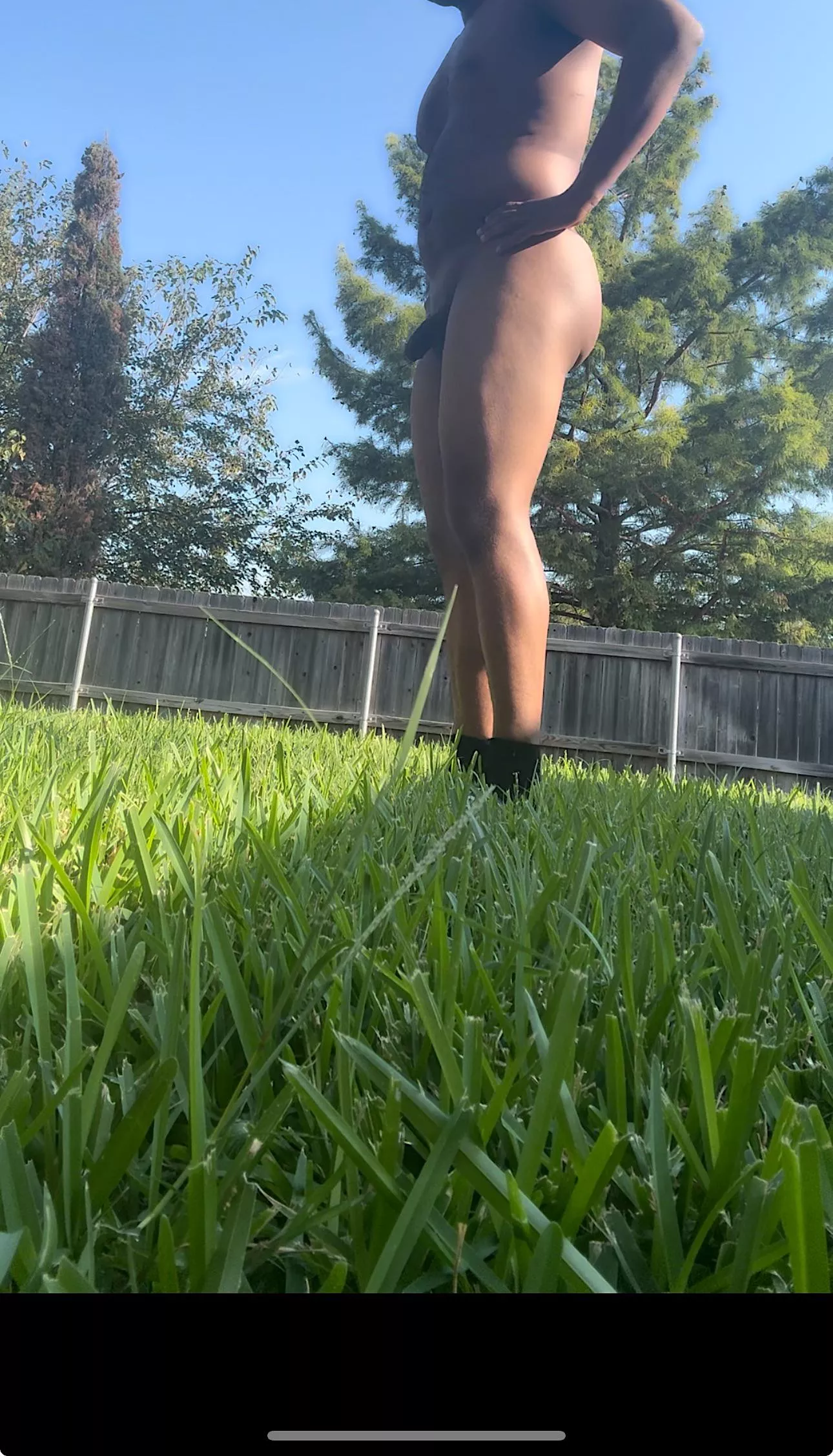 Hey everyone I’m new to being a nudist and my first time is taking in the sunshine from my yard 😊