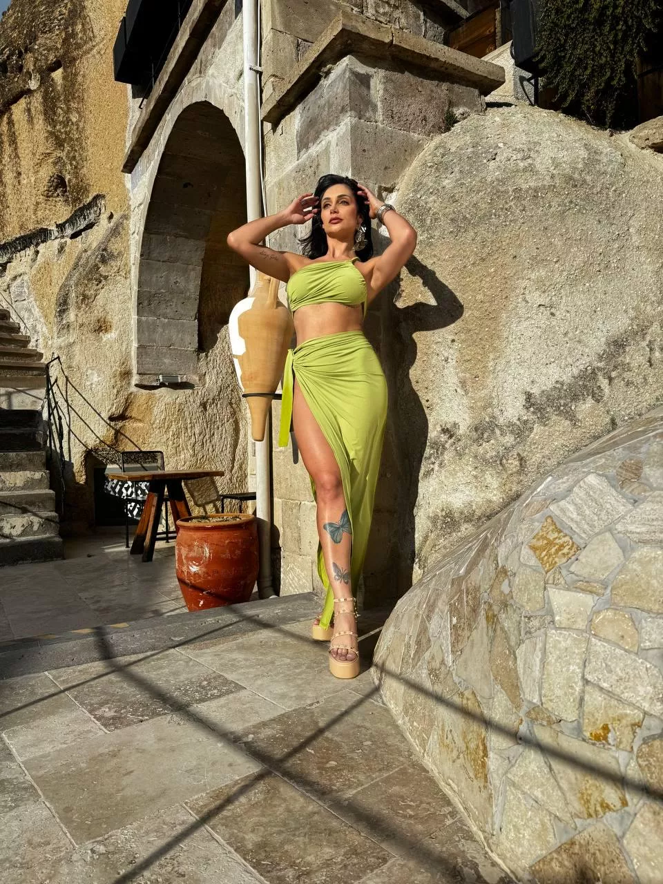 Hot Latina in a cute dress