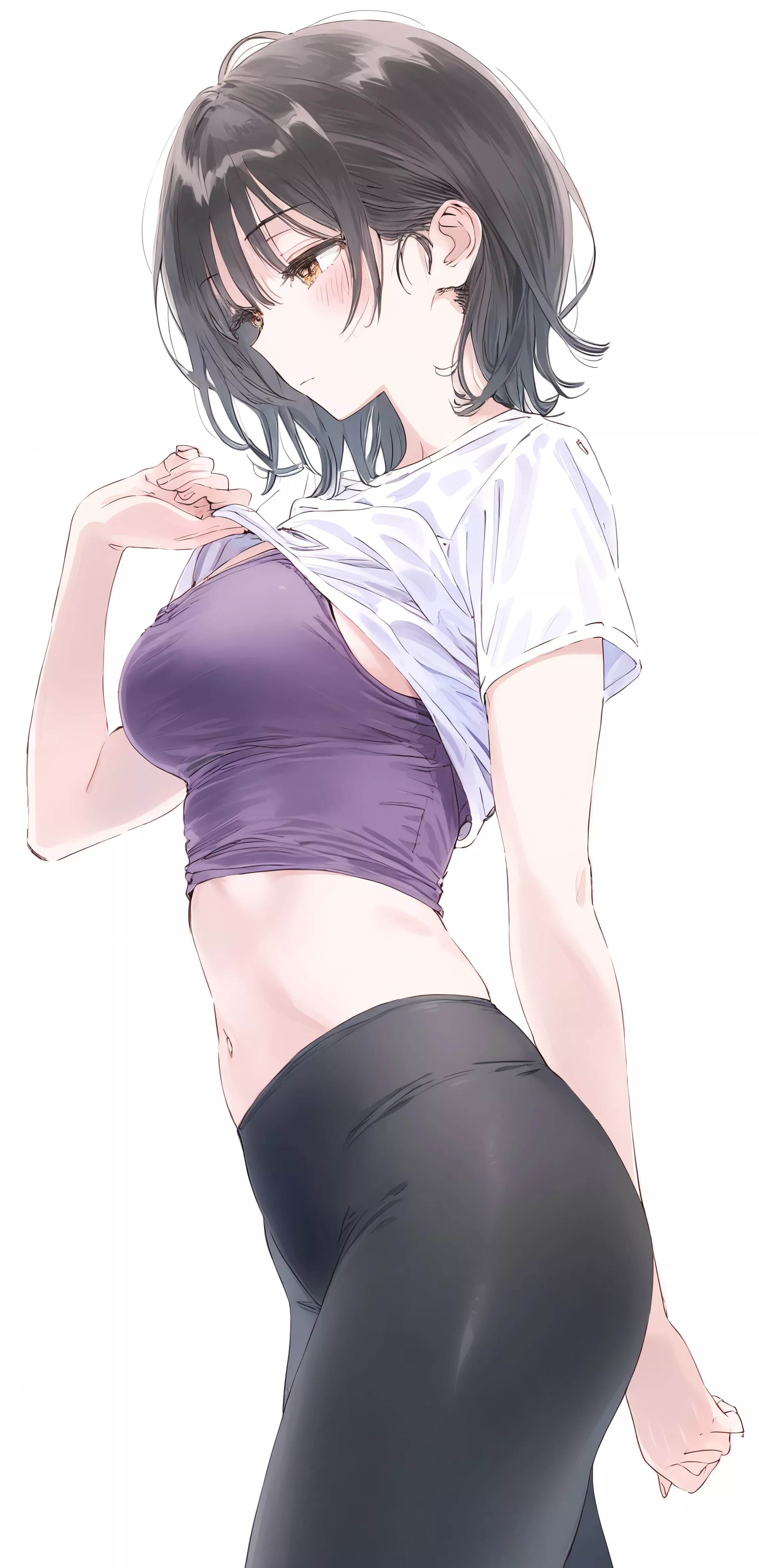 Lifting her Shirt