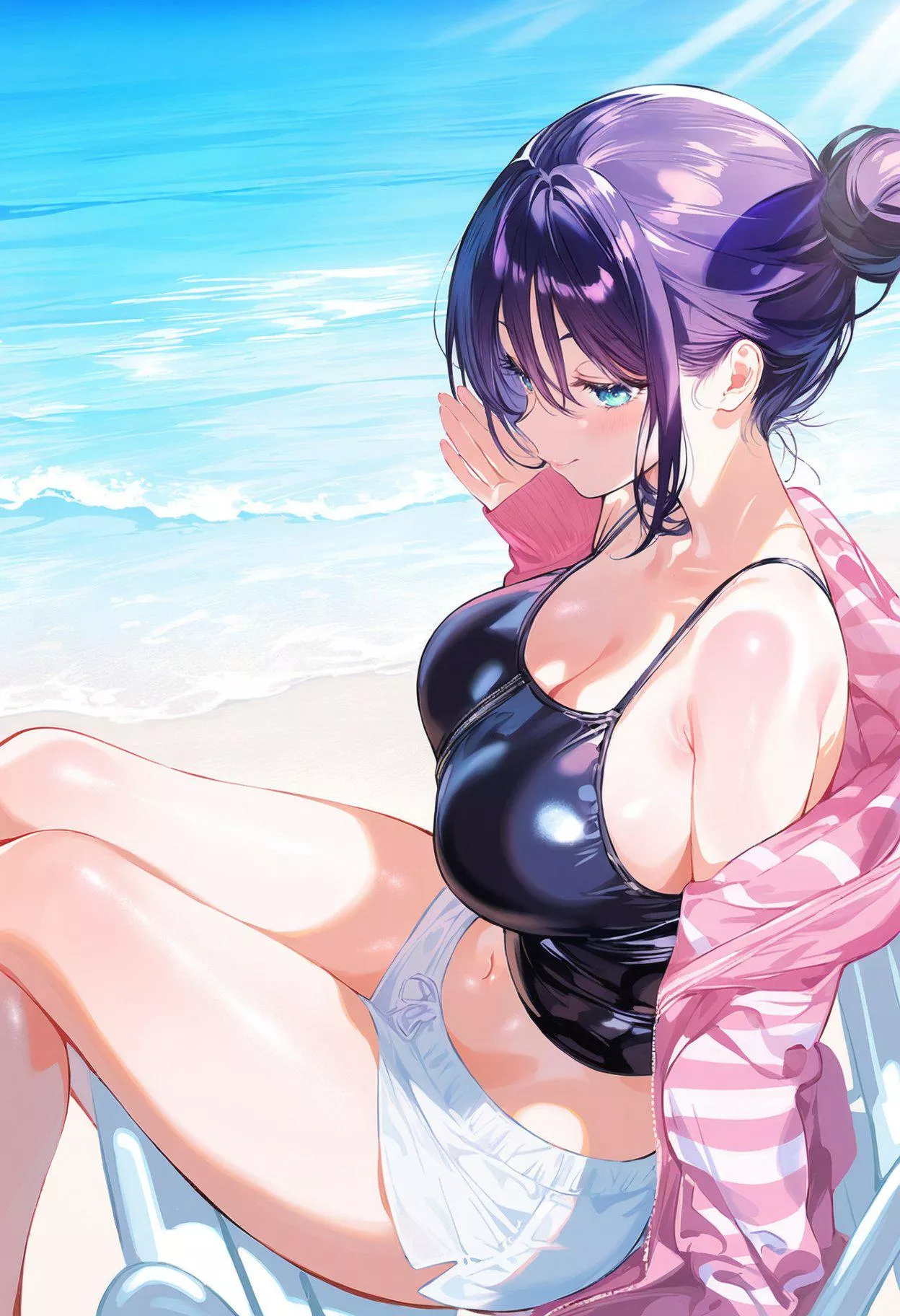 Relaxing by the Shore 