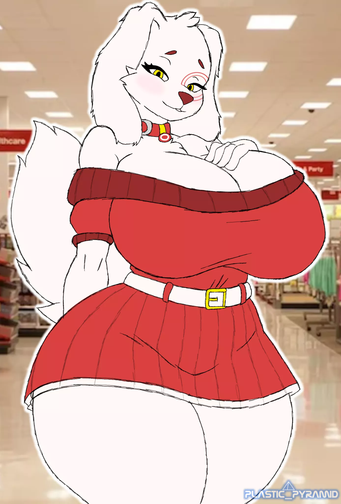 Target Dog (No Text) (plastic_pyramid) [F]