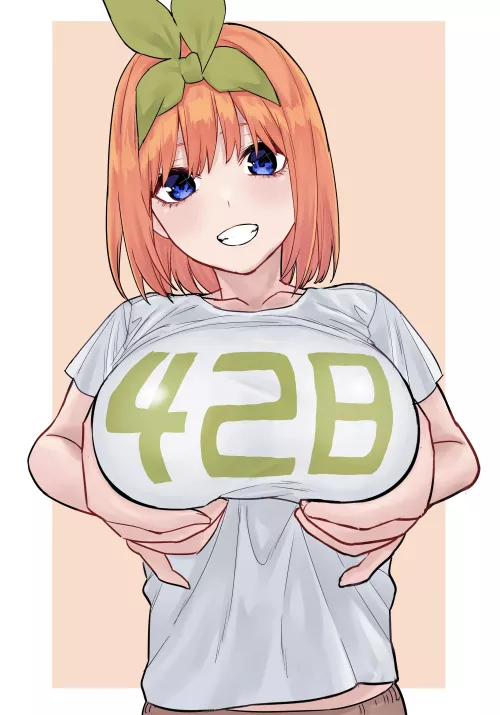 Yotsuba Nakano Groping Her Chest (Quintessential Quintuplets)