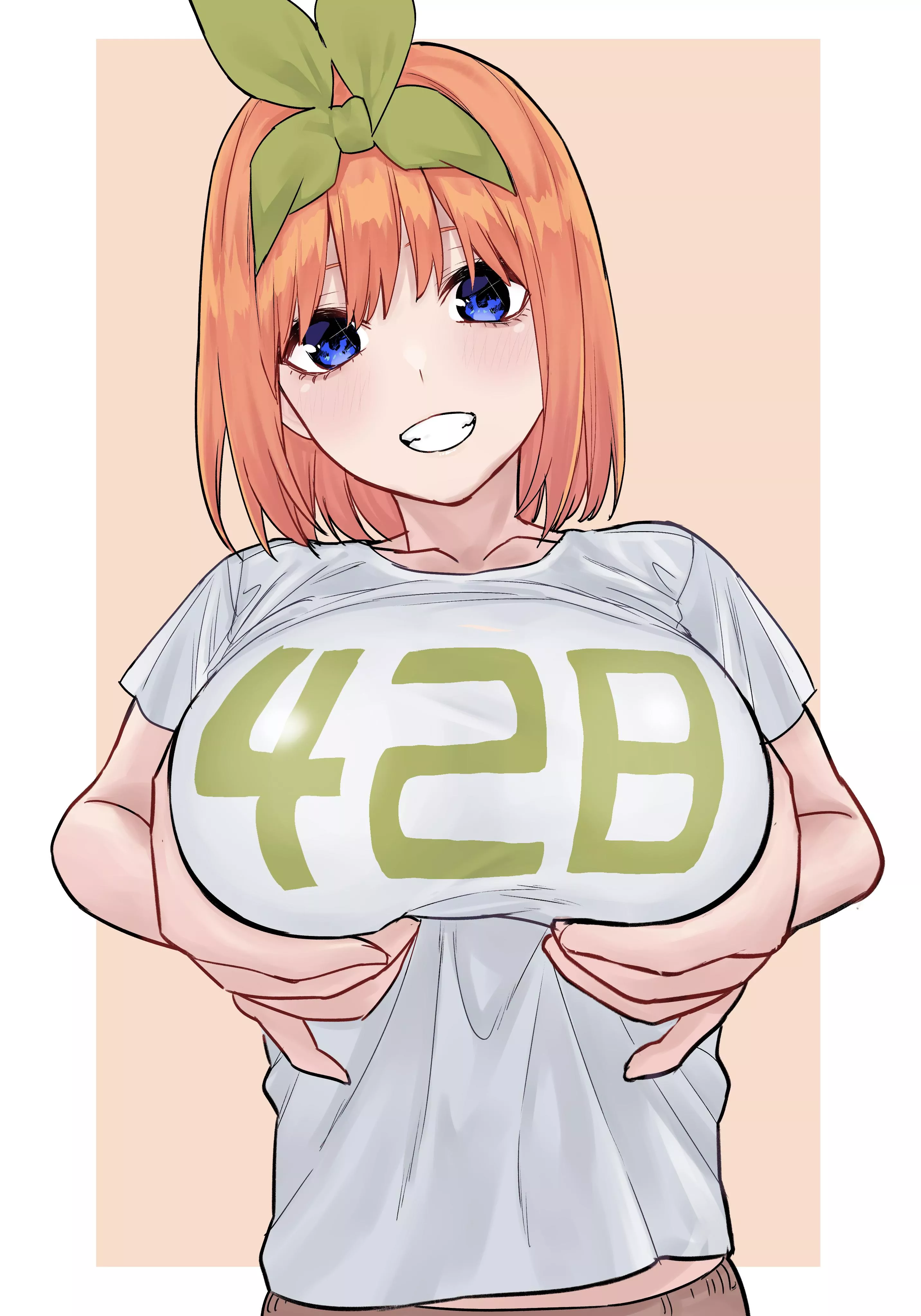 Yotsuba Nakano Groping Her Chest (Quintessential Quintuplets)