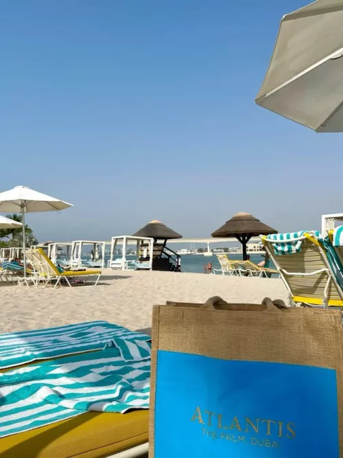 Atlantis beach in Dubai