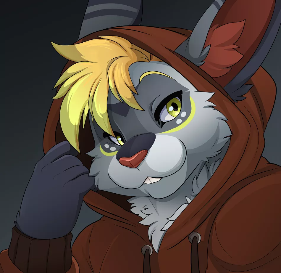 Bunny in a hoodie - By Feve