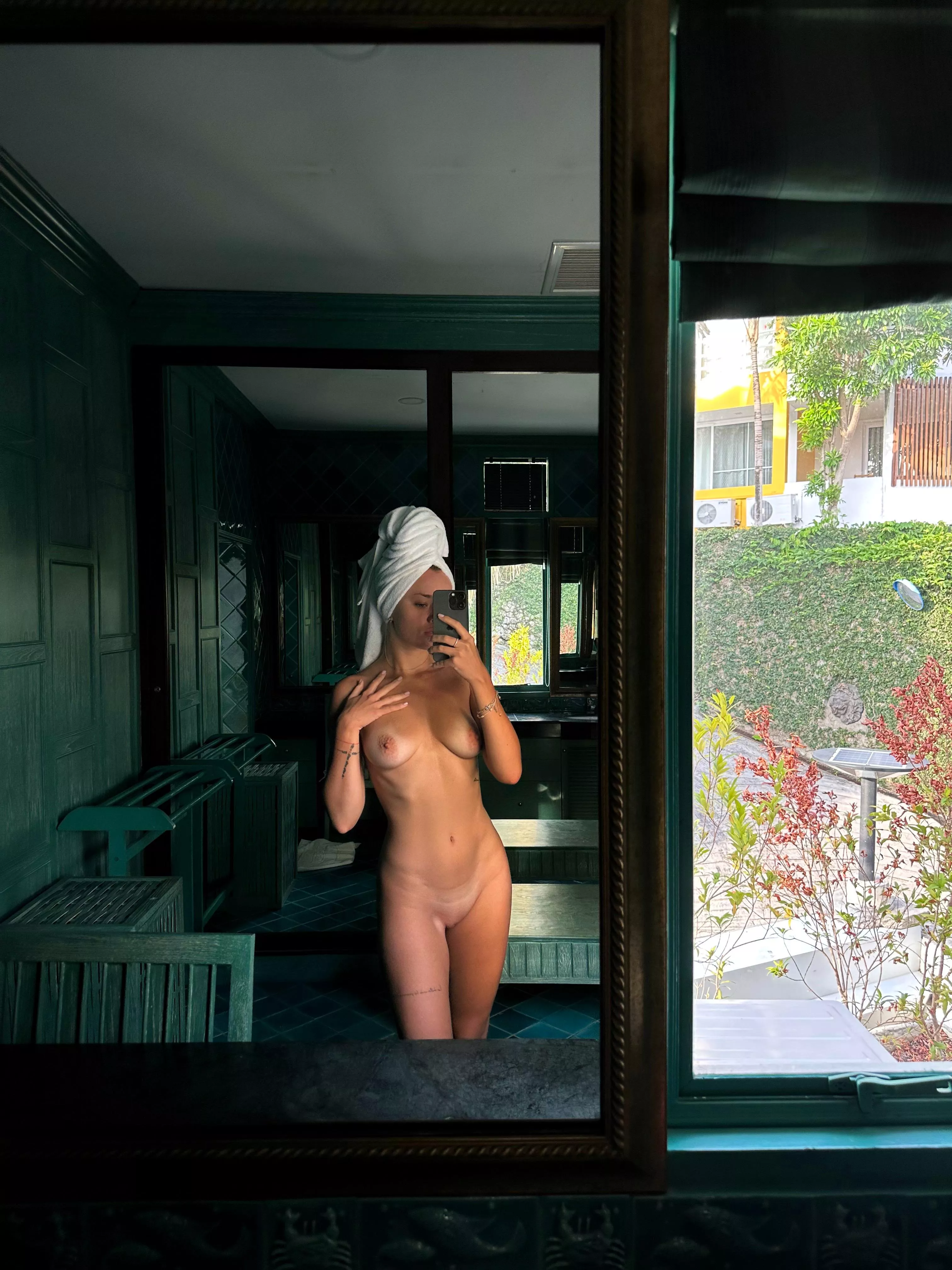 I'm wearing only towel