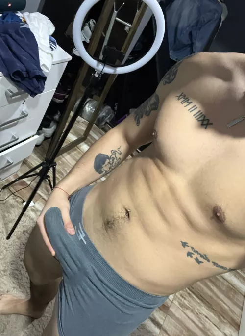 imagine your hands all over my bulging dick