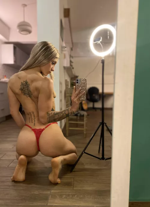 Releasing my booty from its denim prison