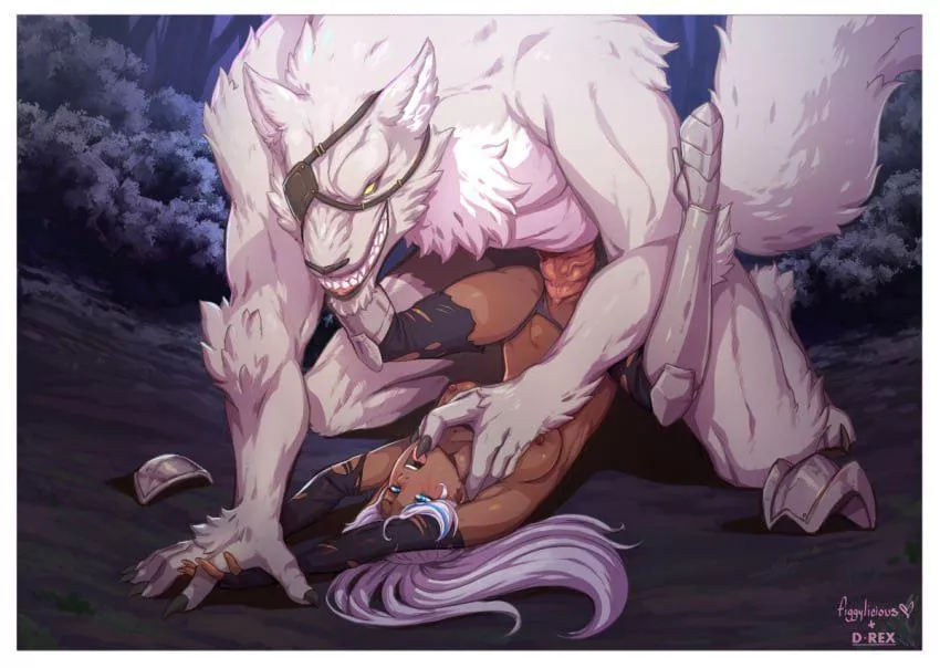 Captured, fucked and played with, this is the fate of every adventurer who messes with a werewolf (figgylicious+D-Rex)