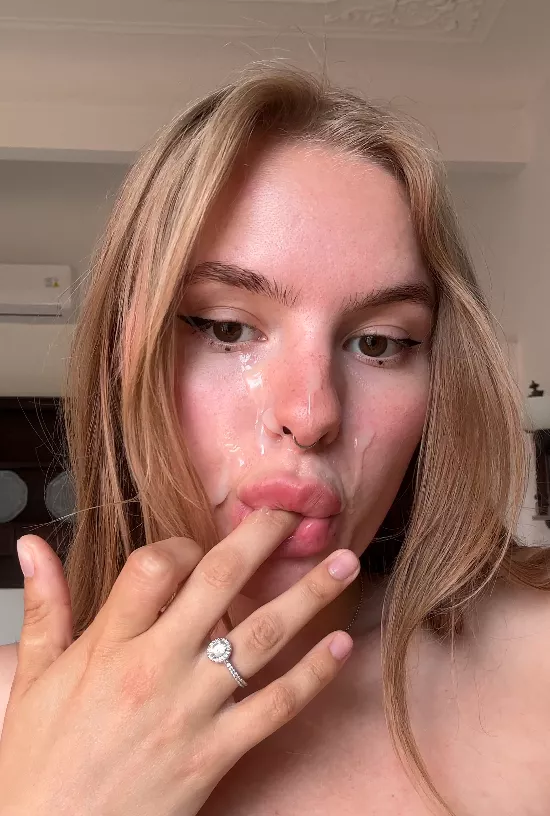Don't mind my ring, this picture is about the facial