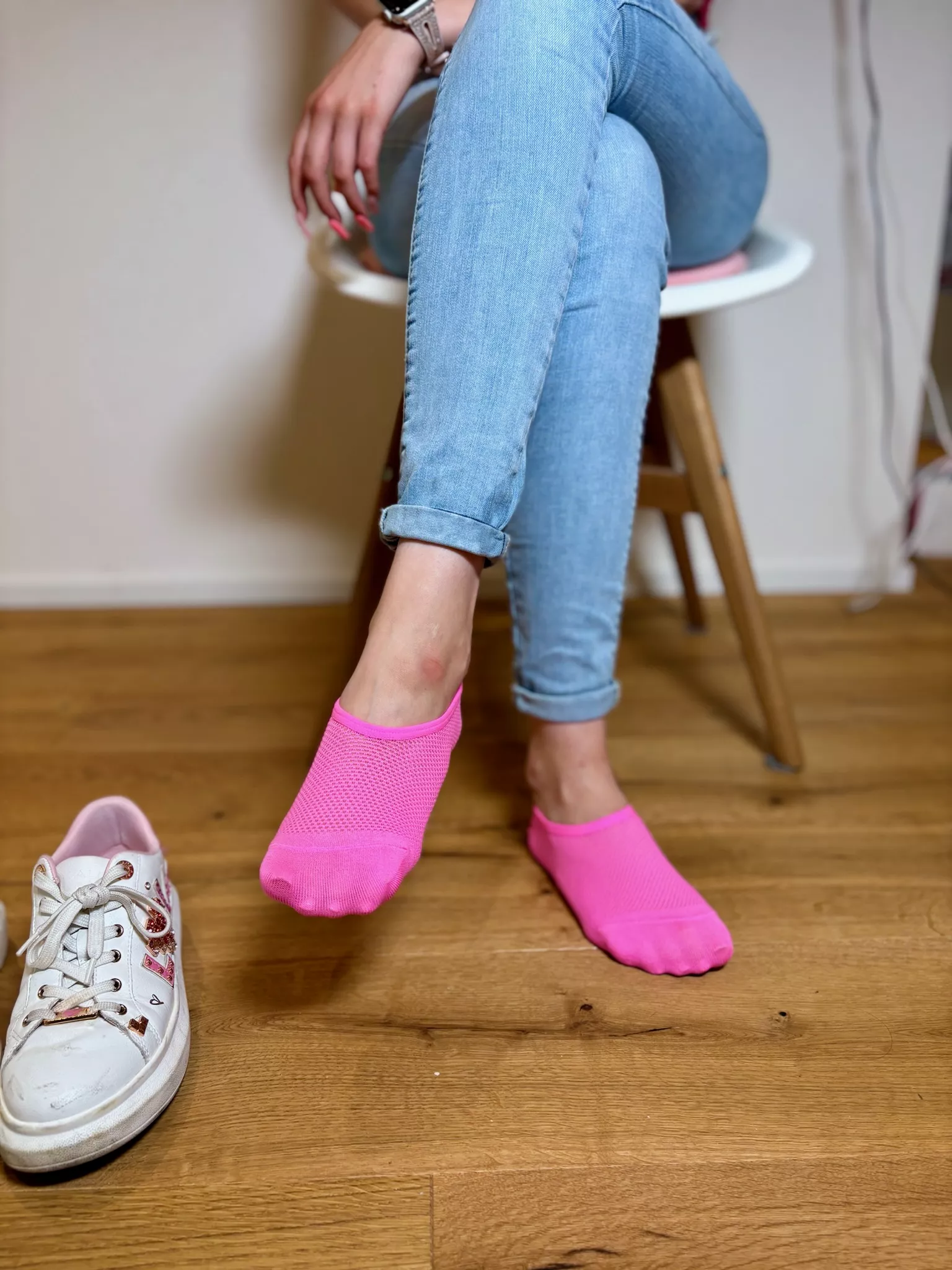 My sweet but smelly feet in socks 🔥🔥 Rate from 1-10