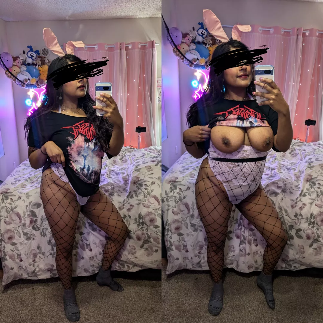 thicc bunny goth gf 𖹭