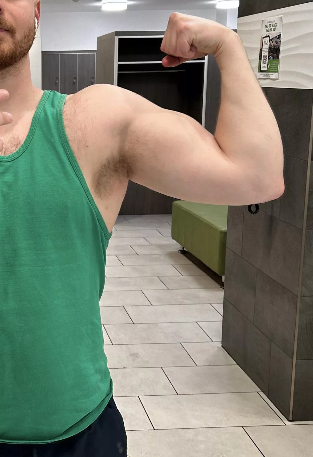 Would you stop for a sniff if you walked into the gym locker room and saw this?