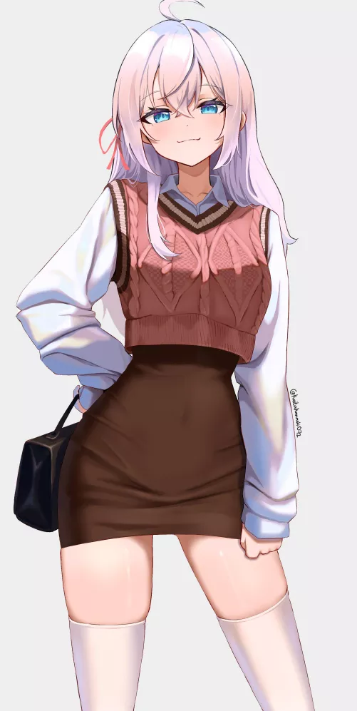 Alya Wearing Thigh-Highs 